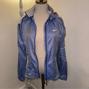 Nike Women’s S Blue Storm Zip Reflective Rain Jacket